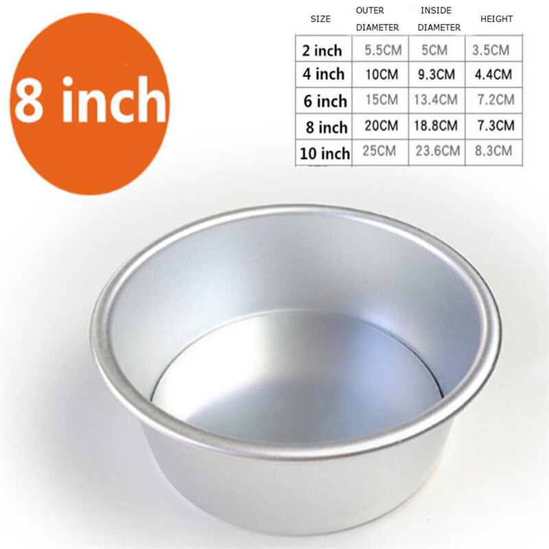 2/4/6/8/10 Inch Round Live Bottom Cake Mold Baking Mold Bread Decoration Non-stick Home Kitchen Oven Baking Tool Tray 1PCS: 8 inch