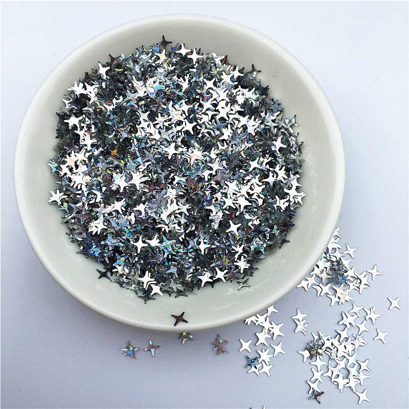 4 mm vierpuntige ster kruis ster pailletten pvc kristal modder flitsende nagels schoonheid make-up kralen bruiloft feest gooien confetti  jj350: 15
