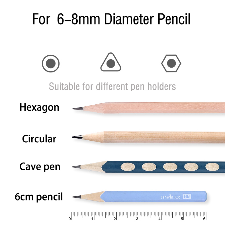 Tenwin taille-crayon électrique taille-crayon entièrement automatique pour crayon 6-8mm fournitures de papeterie pour étudiants
