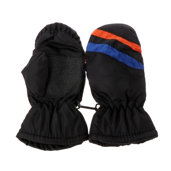 2-5y Bambino Guanto di Inverno Dei Capretti Delle Ragazze Dei Ragazzi Guanti Caldi All'aperto Impermeabile Windproof-m15: Black