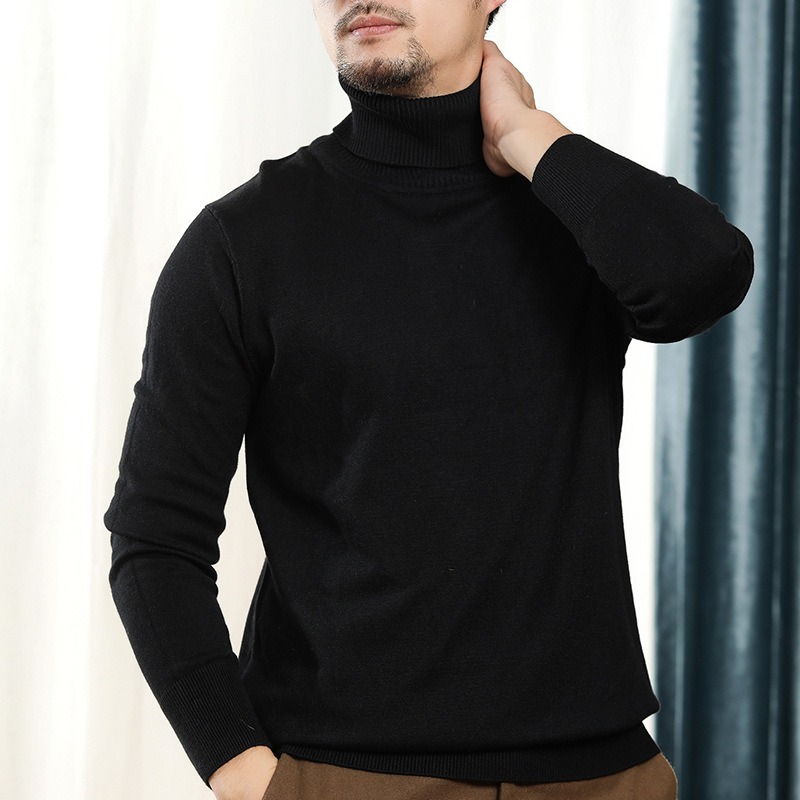 Autumn Winter Thick Turtleneck Sweater Men Pink Oversized Sweater Male Knitted Pullover Casual Long Sleeve Loose Knitwear Xxxl