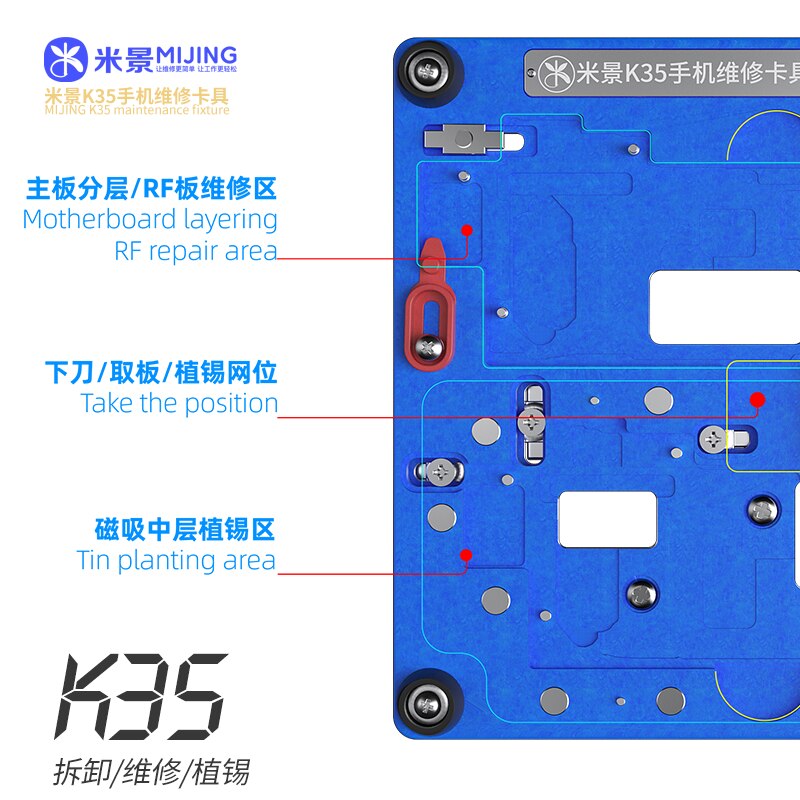 Mijing K35 4in1 Armatuur Voor Iphone 12 / 12pro/12Promax/12Mini Zal Netto Mobiele Telefoon Onderhoud armatuur Met Tin Mesh