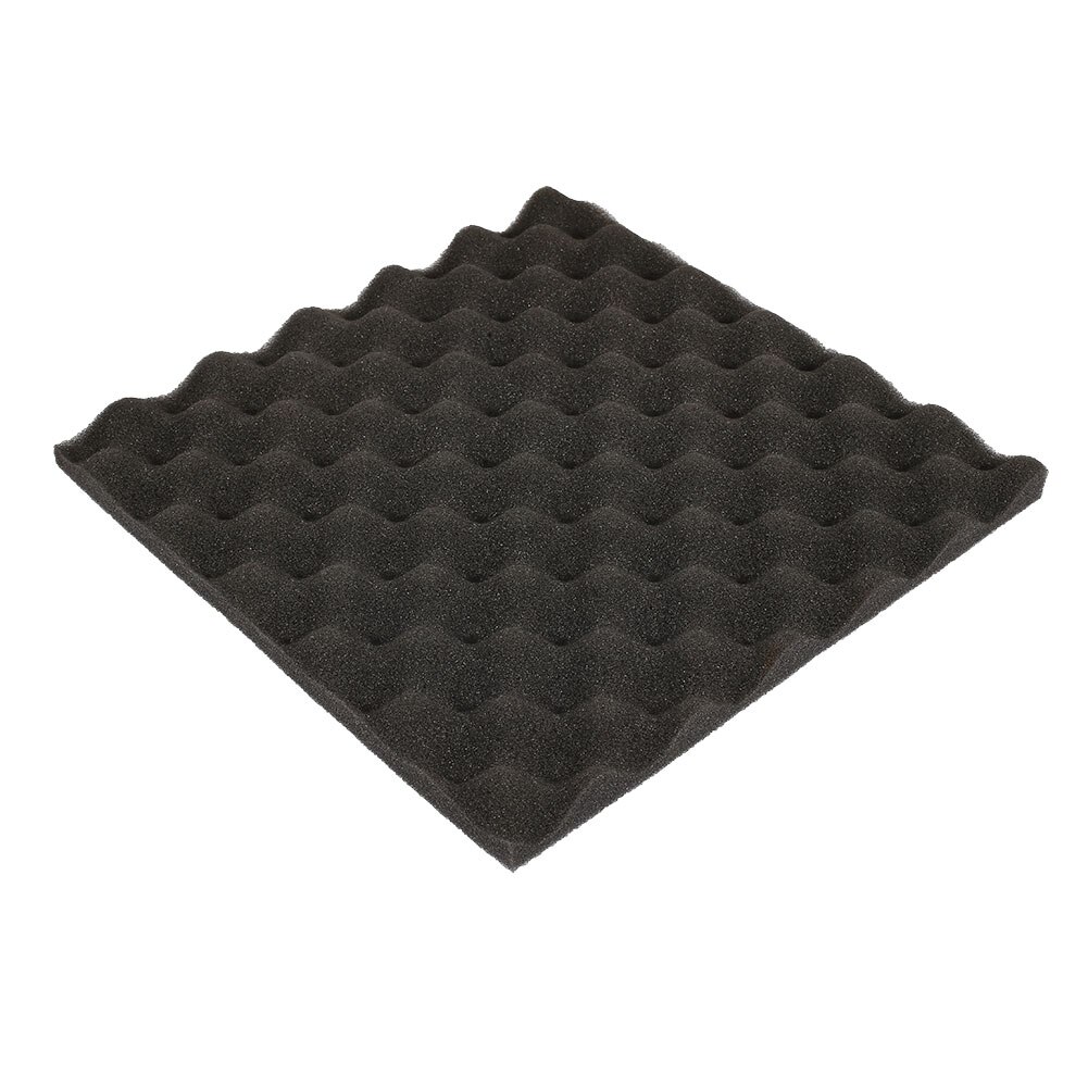 Forma de huevo, baldosas insonorizadas, azulejos con absorción de sonido, pegatina de espuma para decoración del hogar, estudio de oficina, silencio, negro, rojo y azul: Black  