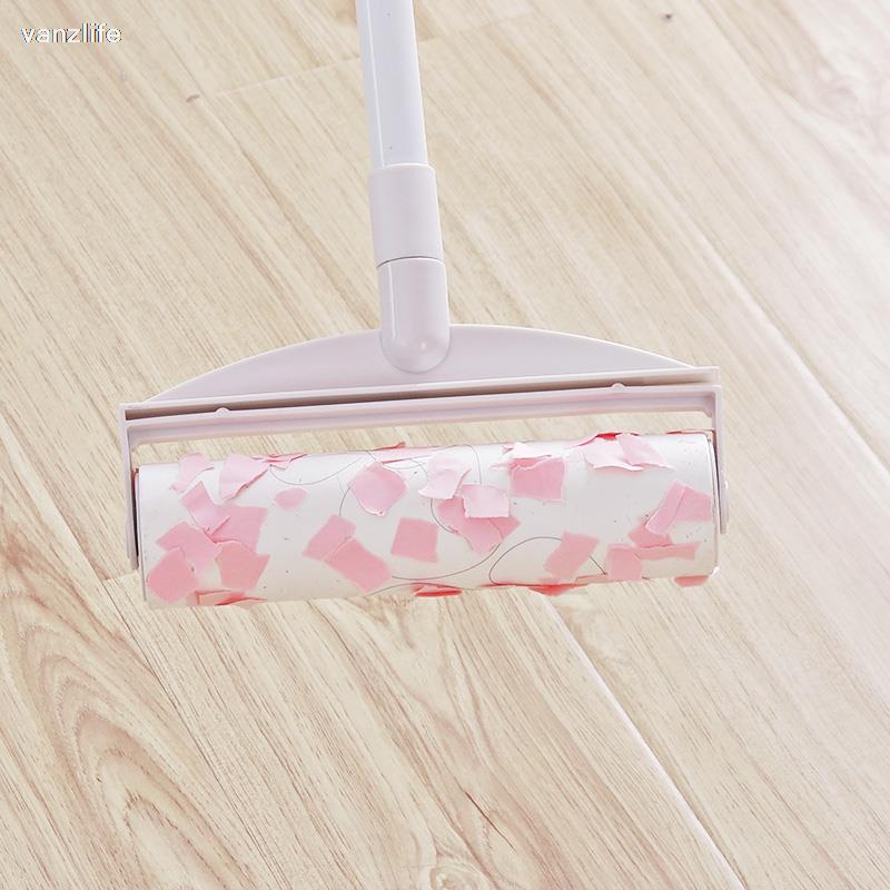 Vanzlife tålig rullgolv klibbigt rullpapper huvudbyte papper kärna sned rivande dammuppsamlare klibbigt papper