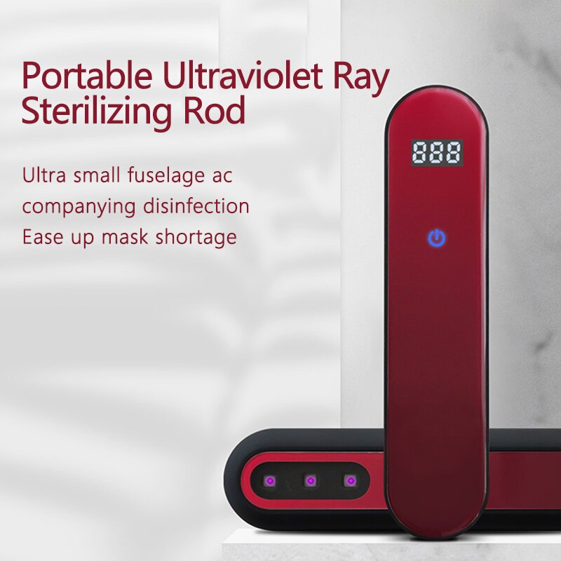 Portable Hand-held UVC Disinfector Ultraviolet Lamp Disinfection Lamp Household Sterilization Lamp Ozone Mite Removal Instrument
