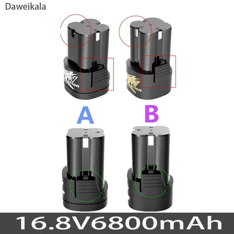 16.8V 6800mAh Lithium Battery 18650 Li-ion Battery Power Tools accessories For Cordless Screwdriver Electric Drill Batter