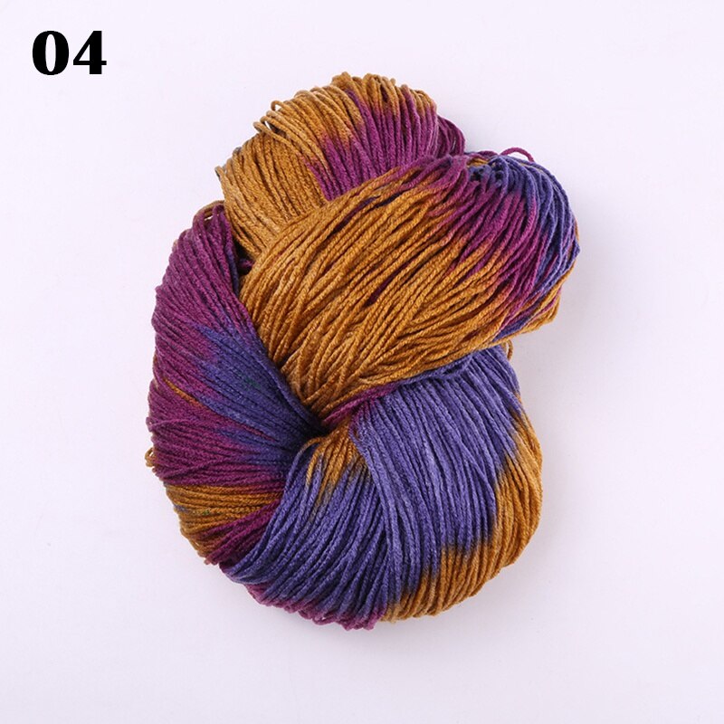 1PC 50g Colorful Yarn Multicolor Knitting Wool Crochet DIY Soft Woven Thread: 04