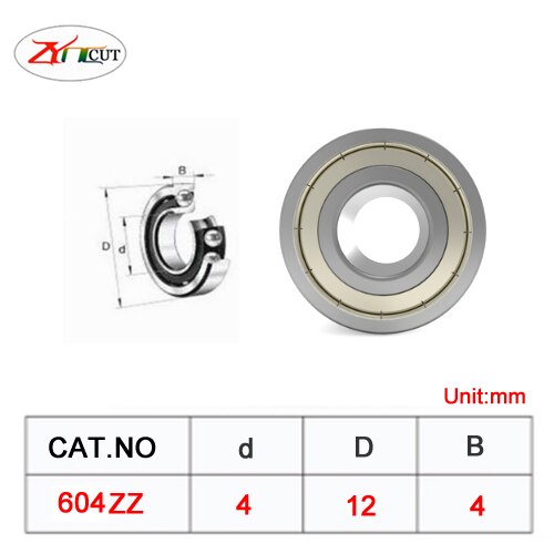 603 604 605 606 607 608 609RS ZZ Bearings Double-sided Ring Sealed Ball Bearing,High Speed Micro Stainless Steel Special bearing: 50Pcs / 604ZZ