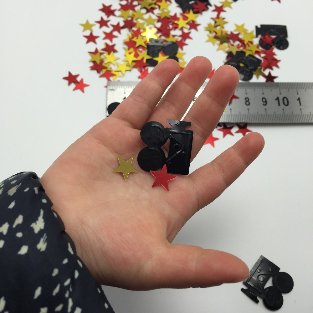 Hollywood Confetti Movie Camera Star Party Tableware Decorations Awards Night Stars Confetti Movie Red Carpet VIP Party Decor