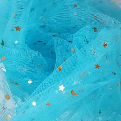 Netz garn sterne knospe siebdruck garn stoff Hochzeit kleid stoffe, matt transparent garn, hochzeit spitze dekoration: 4
