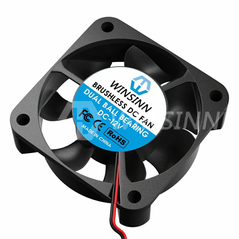 WINSINN 4010 Ventola da 40 mm DC 5 V 12 V 24 V Idraulico/Doppio cuscinetto a sfere Raffreddamento senza spazzole 40x10 mm 2 spillo 3 spillo: nero