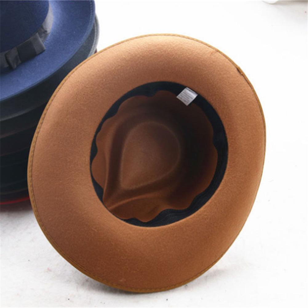 Summer Hat Sun Visor Men Women Hard Felt Wide Brim Fedora Panama Hat Autumn Vintage Cap