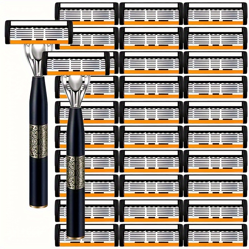 Maquinilla de afeitar clásica de seguridad de 6 capas para afeitado para hombres y depilación para mujeres, cuchillas de afeitar, afeitadora Manual