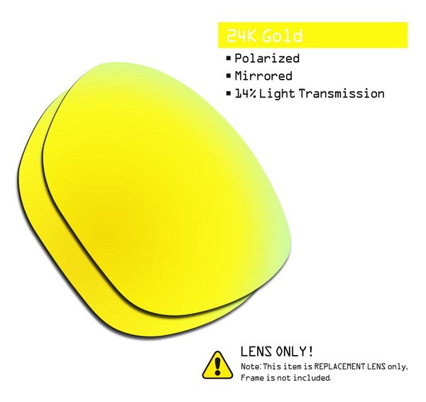 SmartVLT Replacement Lenses Polarized for Oakley Overtime Sunglasses - Multiple Pairs Packed: 24K Gold-ShieldCoat
