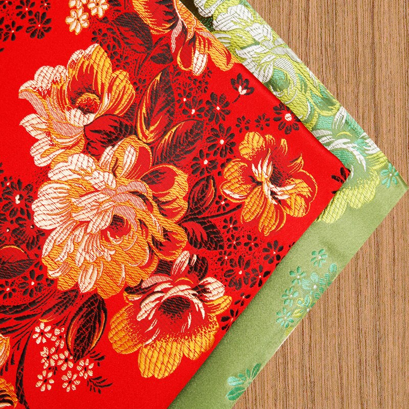 Tissu Vintage chinois imitation soie, brocart, jacquard, motif de créateur pour couture cheongsam et kimono, matériel de patchwork