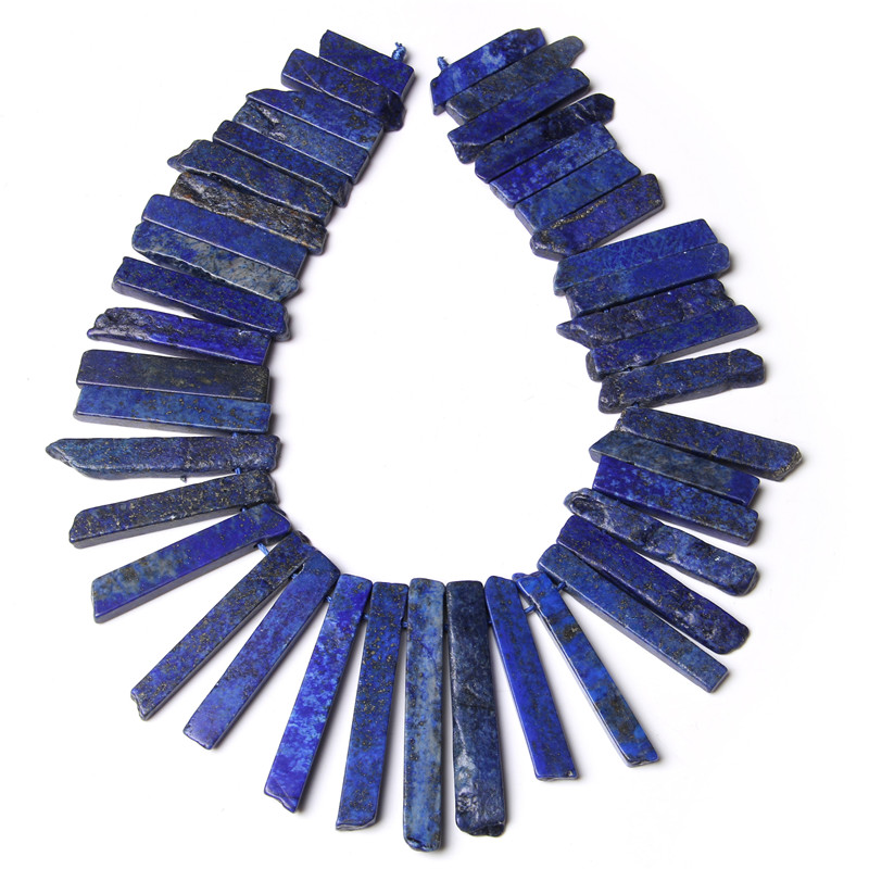 Top percé cristal naturel Quartz lazuli Labradorite minéraux tranche pointe perles coupe cristal bâton pendentifs fabrication de bijoux couronne: green / 13mm