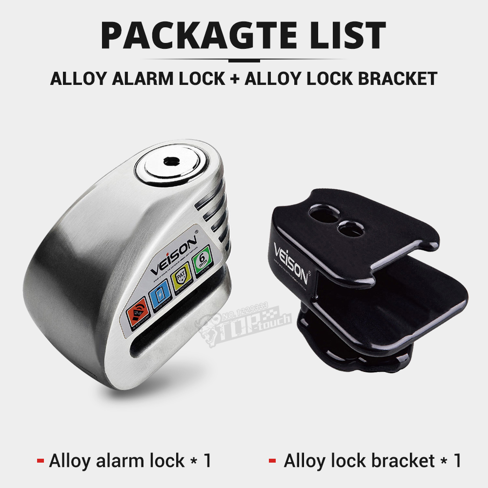 VEISON Moto Lock Bike Alarm Lock impermeabile Scooter Disc Locks avvertimento sicurezza antifurto bicicletta Para Moto Alarma Moto: Arancione