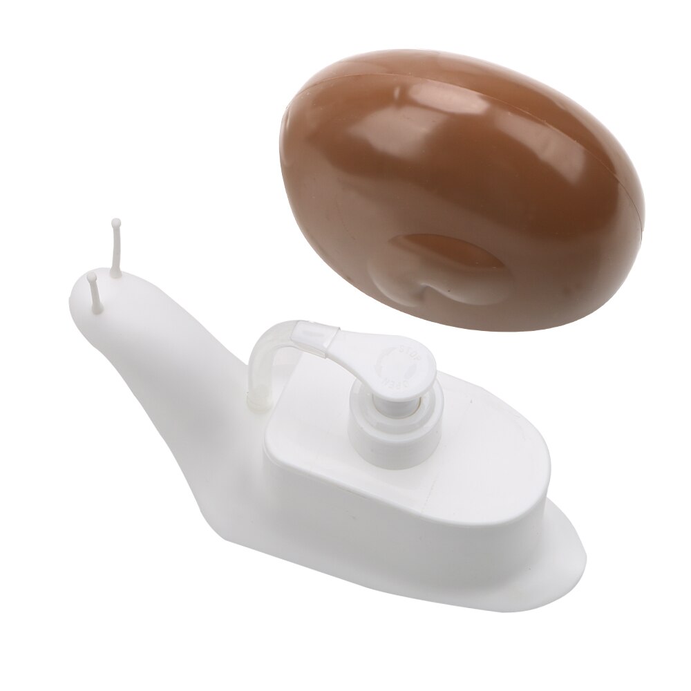 Recipiente para Gel de ducha a presión de botella, accesorio portátil para baño, desinfectante de manos con forma de caracol, dispensador de jabón líquido