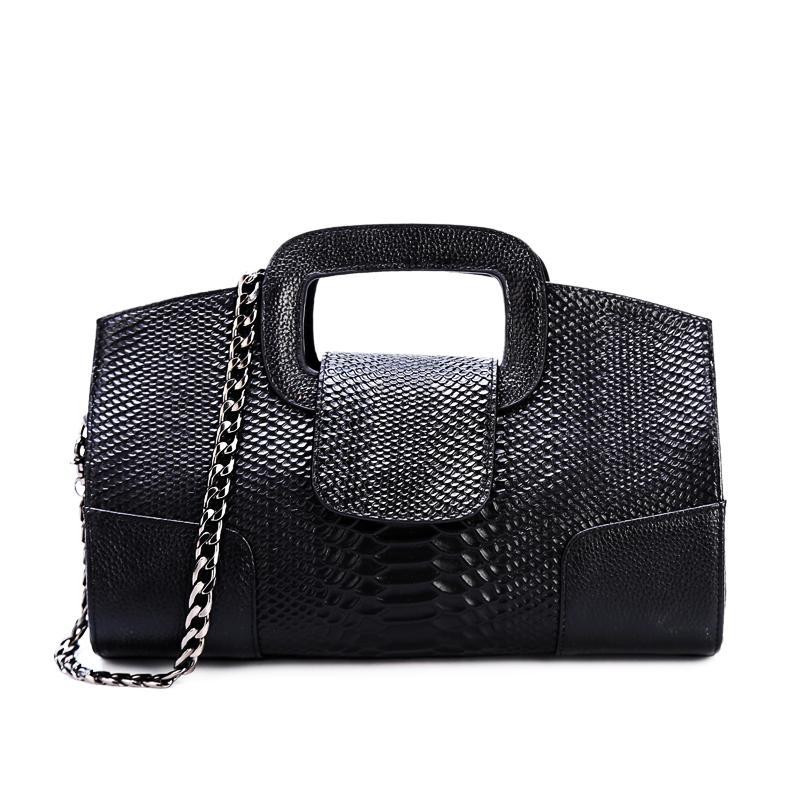 NIGEDU Crocodile femmes sac à main de luxe fête dames sacs de soirée sac à bandoulière en cuir synthétique polyuréthane femmes chaîne sac de messager embrayages: Default Title