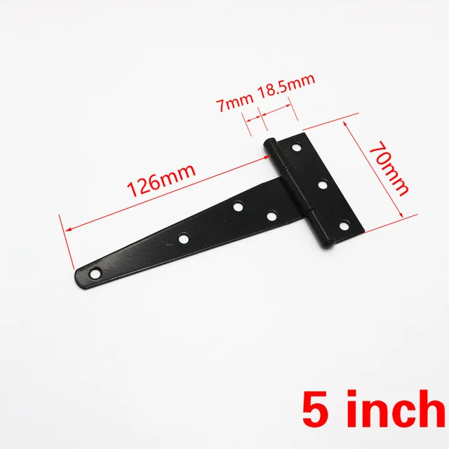 4-12 Zoll 6 Stück t Riemen Tür scharniere Tor Scharniere schwarz Scheunentor riss T-Stück Scharnier geschmiedete Hardware-: transparent