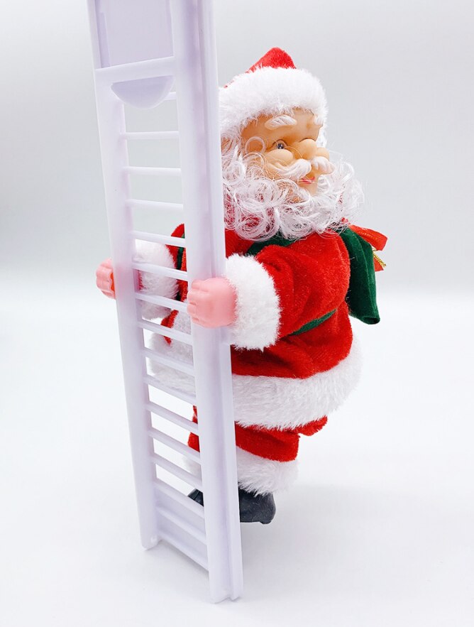 Kerstman Elektrische Ladder Klimmen Kerst Beeldje Ornament Klim De Kralen En Gaan Down Herhaaldelijk Kids Toy: C