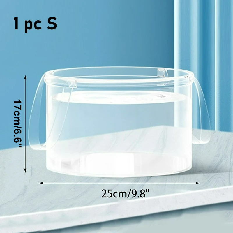 Foldable Clear Bucket Travel Water Basin Camping Fruit Basket, Food Storage Container for Outdoor, Camping Tools: black