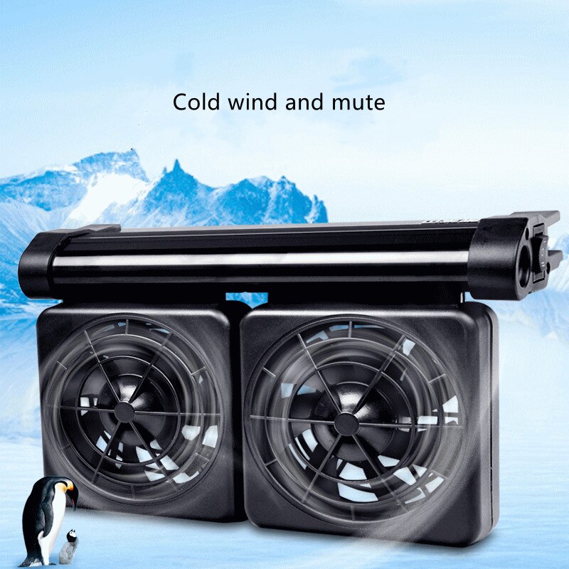 Aquarium Fish Tank Cooling Fan System Chiller Control Reduce Water Temperature 1/2/3/4 Fans Set Cooler Marine aquarium cooler