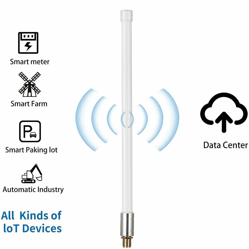 LoRa Internet Of Things 868 MHz/915 MHz Omnidirectional High Gain Outdoor Wireless Module 3DBI Rod Waterproof FRP Antenna