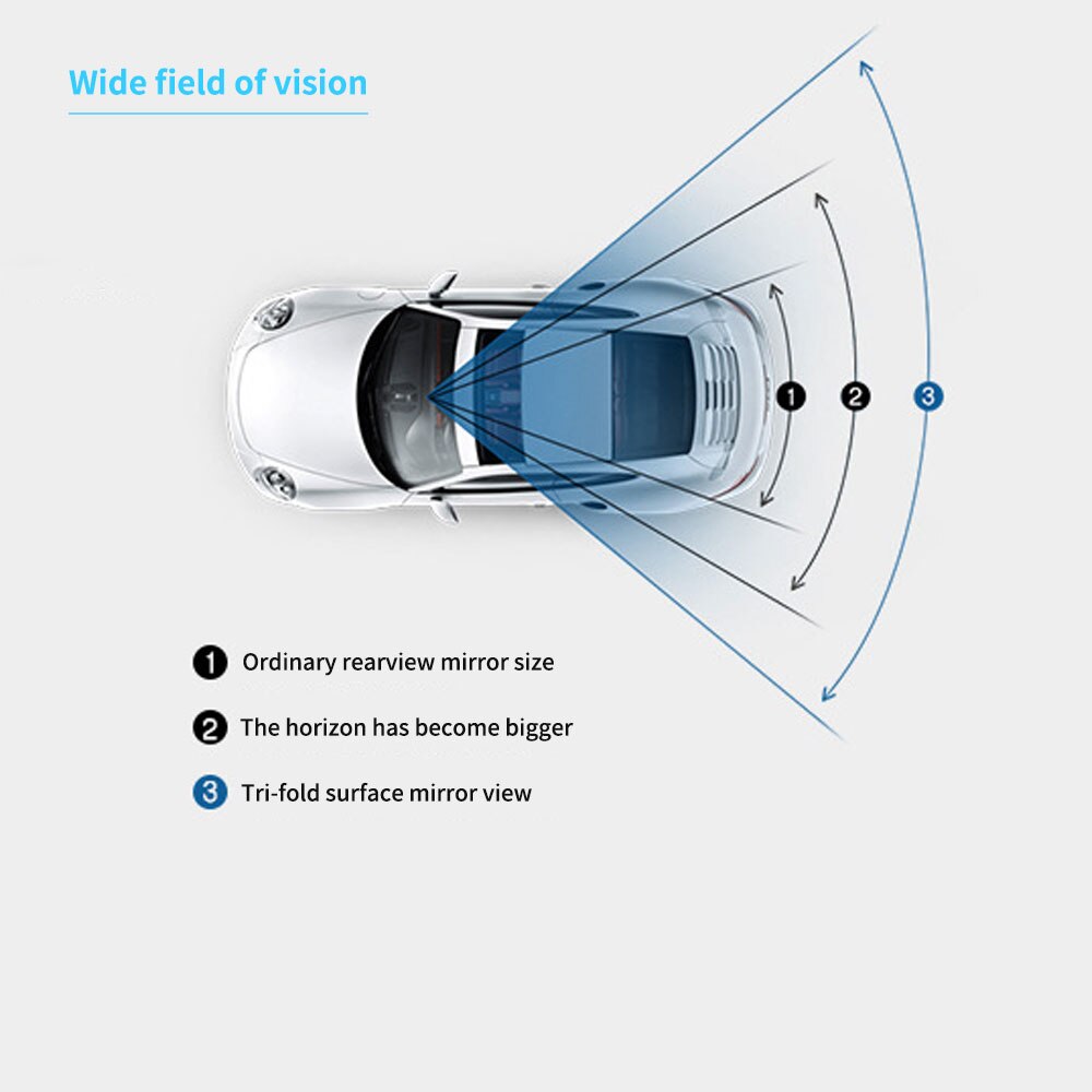 1PC 300mmX65mm Curved Rear View Mirror Universal Wide Angle Rear View Mirror Car Interior Mirrors Rearview Mirror Car Styling