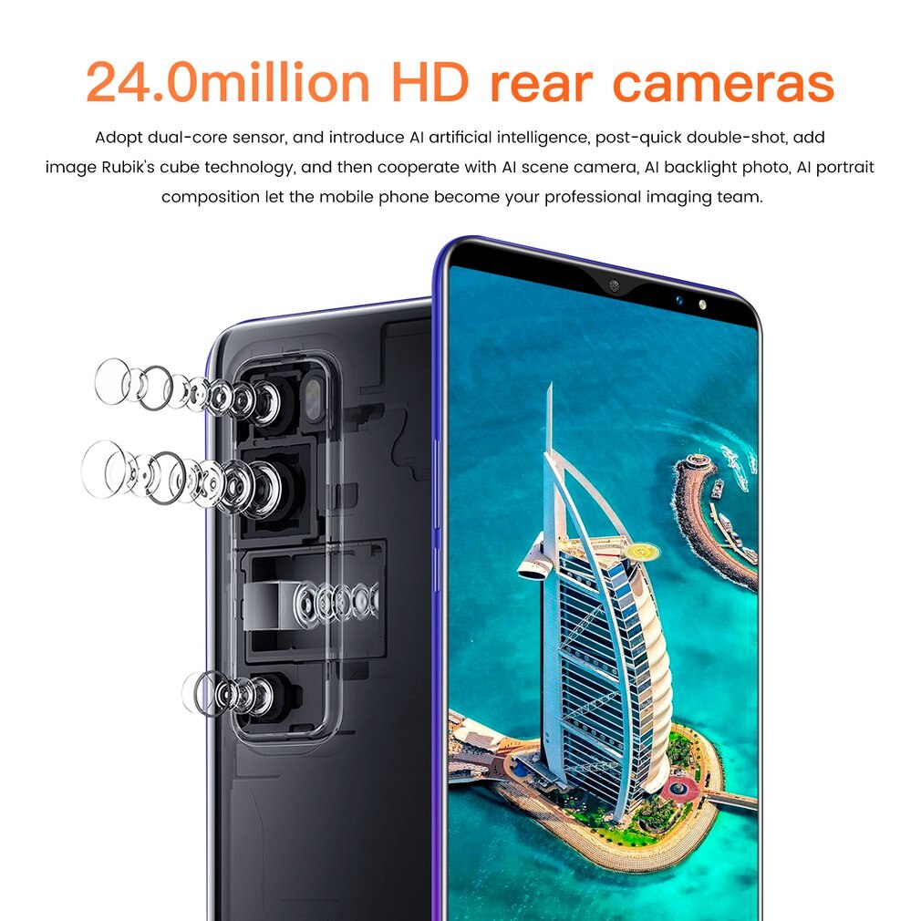 Smartphone da 6.1 pollici Android 512MB 4G grande schermo Ultra-book Dual SIM cellulare fotocamera a lunga durata artefatto miglior regalo