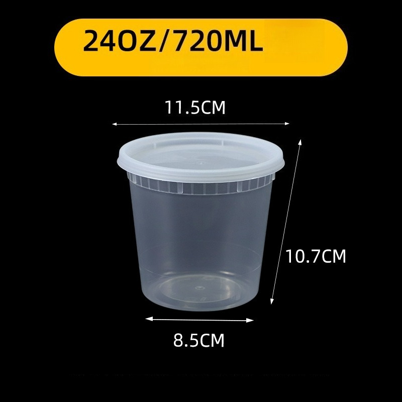 Freshware Food Storage Containers Plastic Deli Containers with Lids Soup Meal Prep Containers BPA Free Stackable Leakproof: light green