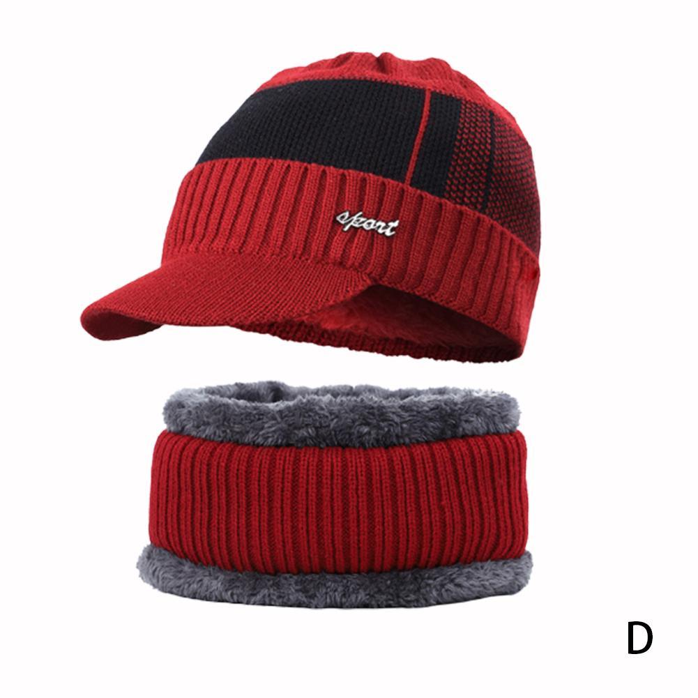 gorro de invierno cálido para hombre, gorro de invierno para hombre, gorro de lana y piel, gorro de punto con visera gruesa