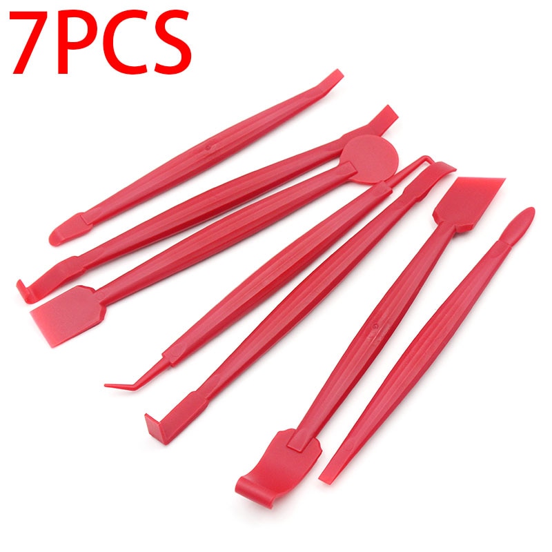 Car Vinyl Wrap Window Tint Film Tools Kit Squeegee Retractable Utility Knife and Snap-off Blades Vinyl Cutter Corner Squeegee: 7pcs Tint Film Tool