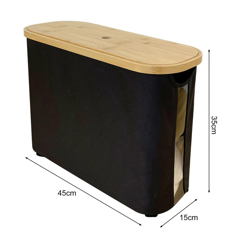 Large Capacity Toilet Paper Storage Basket Organizer With Lid Bathroom Toilet Paper Storage Organizer （hold 9 Rolls Of Paper）