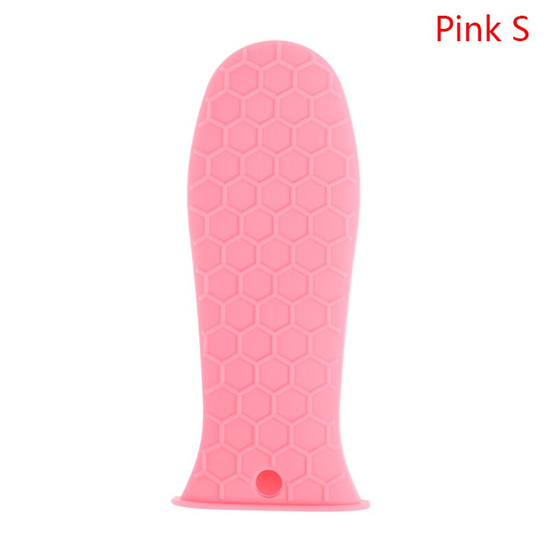 1Pcs Siliconen Handvat Pannenlap Voor Gietijzeren Koekenpannen Pannen Grip Mouw Cover Potten Pannen Handvat Onderdelen: Licht Geel
