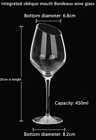 Verre à vin rouge de luxe, verre de cristal de luxe, européen haut de gamme, verre à vin de Bordeaux Oblique: Red wine glass 05