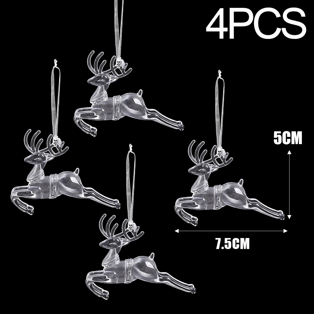 Joulu läpinäkyvä lumihiutale jääpuikko koriste tee-se-itse joulukuusi akryyli riipukset talvijuhla kodin roikkuva koristelu: Syvän sininen