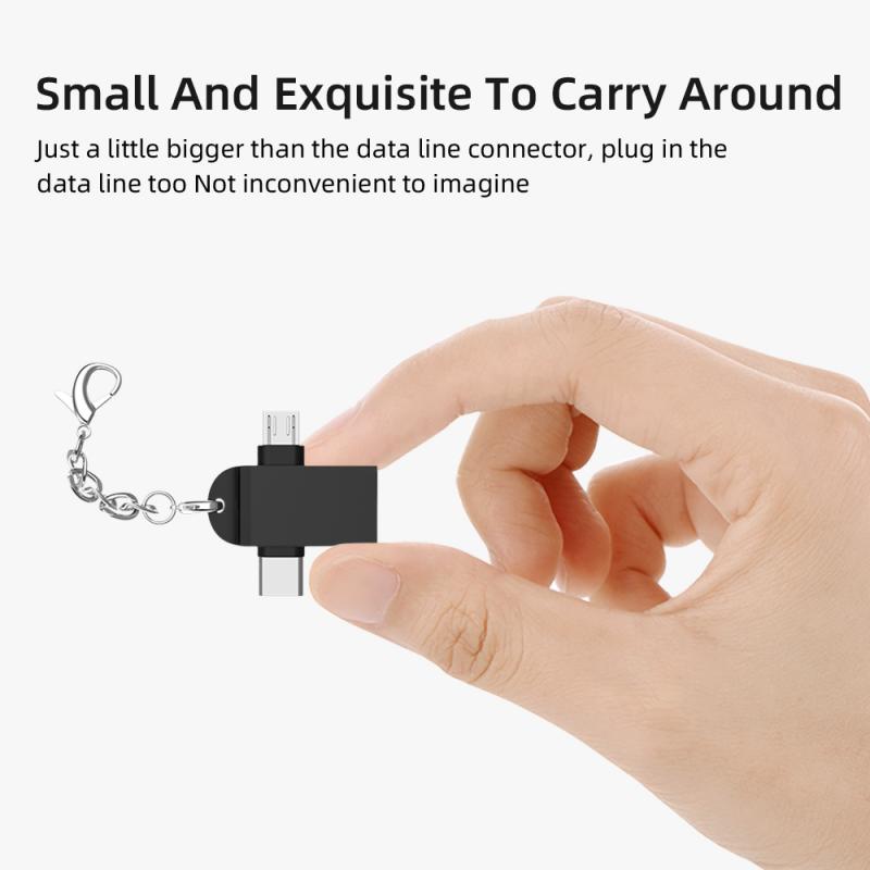 Android Typ-C 2-in-1 OTG Adapter Kabel Mikro USB Zu Typ C Für Android-praktisch kabel TXTB1