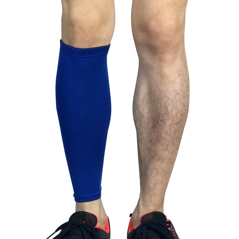 1pc Lower Leg Sleeve Cover Breathable Compression Socks Protector Outdoor Climbing Cycling Sports Accessories: Blue / L