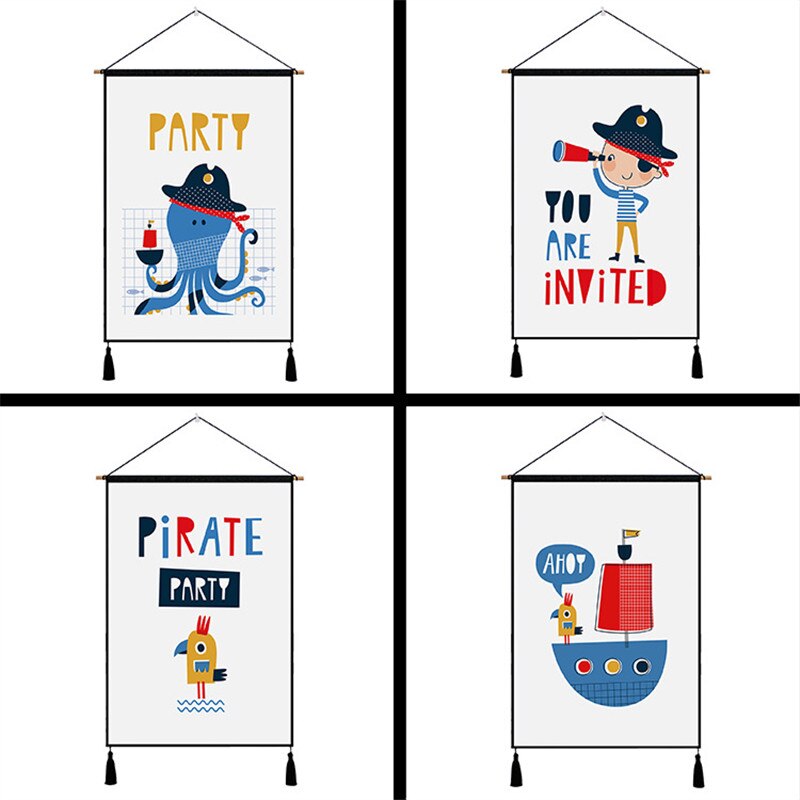 Cute Cartoon Character Nordic Tapestry Hanging Wall Picture Cotton Cloth Art Beautiful Apartment Dorm Living Room Decoration