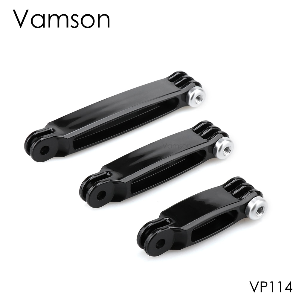 Vamson voor gopro hero 7 6 4 3 2 voor gopro accessoire verlengarm aansluiting 3 in 1 voor millet voor yi voor  sj4000 camera  vp114
