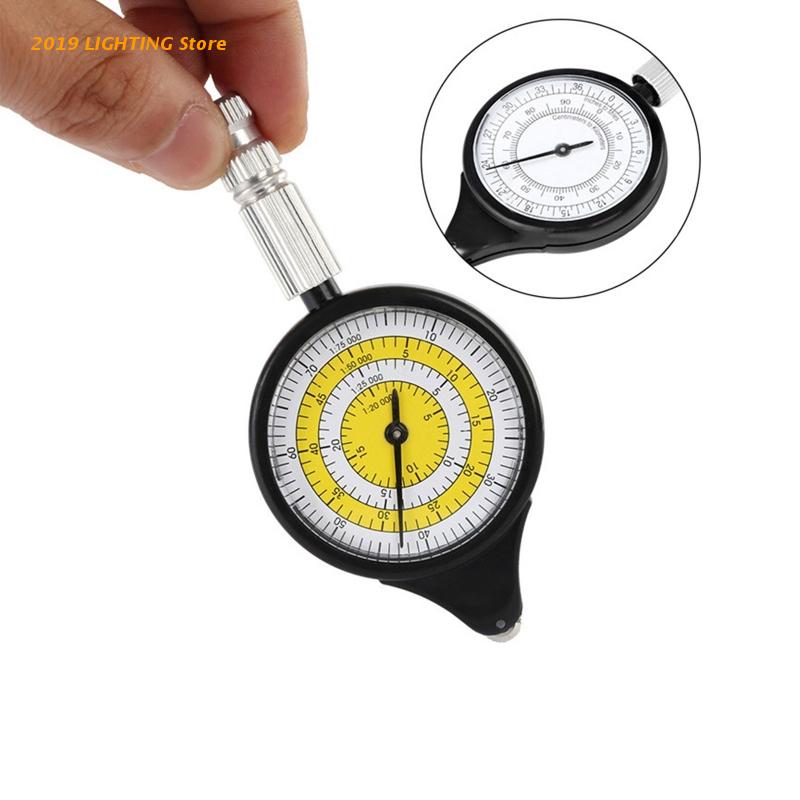 Outdoor Map Measurer Metal Wheel Mini Outdoor Navigation Tool for Camping Hiking Cycling Hunting Meatl+ABS+Acrylic Made