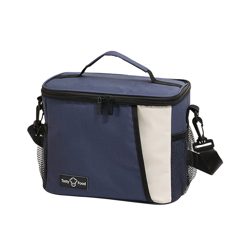 Insulated Lunch Bag Large Lunch Bags For Women Men Reusable Lunch Bag With Adjustable Shoulder Strap: Blue