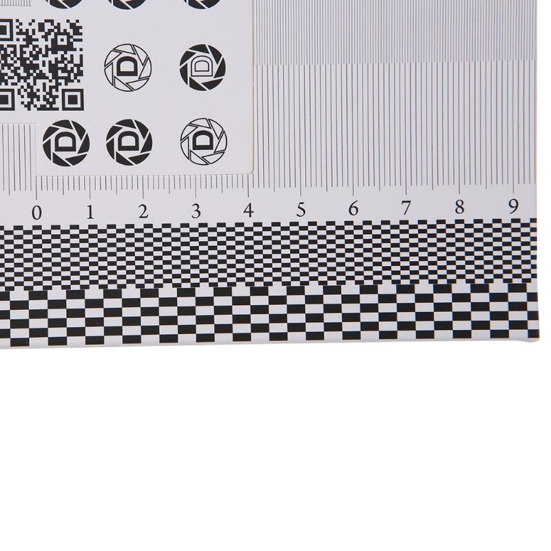Tarjeta AF de calibración de enfoque de lente de cámara, Micro alineación, regla, carta plegable