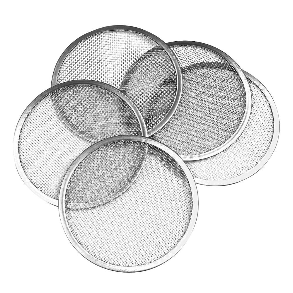 Filtre de tamis de maille d'acier inoxydable de couvercles de crépines de germination de pot de maçon de bouche large de 5 pièces pour le diamètre 8.4cm de pots de mise en conserve en verre