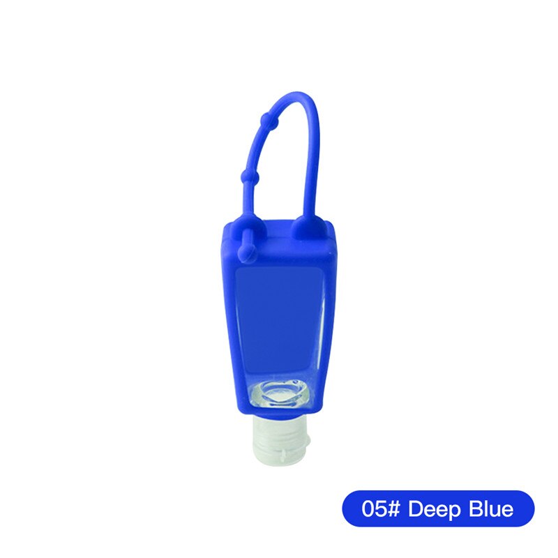 5 st 30ml silikon reseflaskor silikon påfyllningsbar klämbar behållare handsprit flaskor tom nyckelringshållare: 05