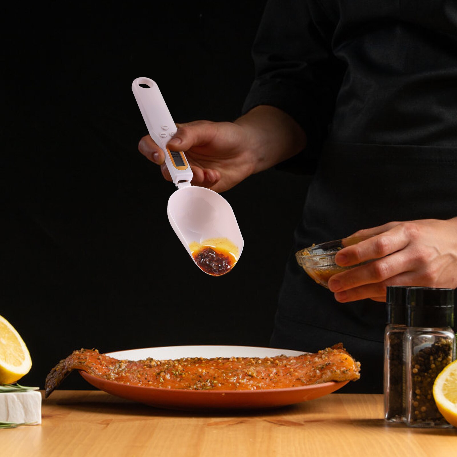 500g/0.1g High Precision Kitchen Food Scale Spoon Digital Gram Measuring Tools Electronic Weighing Grams Cup for Portioning Tea