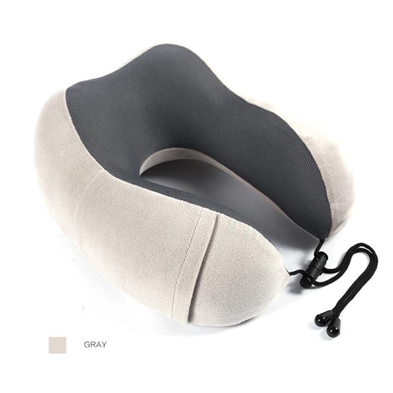 Office rest U-shaped pillow with storage bag travel hood pillow pad car office aircraft headrest neck support soft hood: style1-02