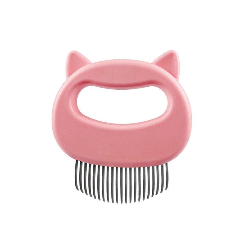 Herramienta de peine para perros, desbrozadora de pelo de Mascota, para gatos, para pelo corto, accesorios benodigdheden para perros, peine para piojos: Rosa