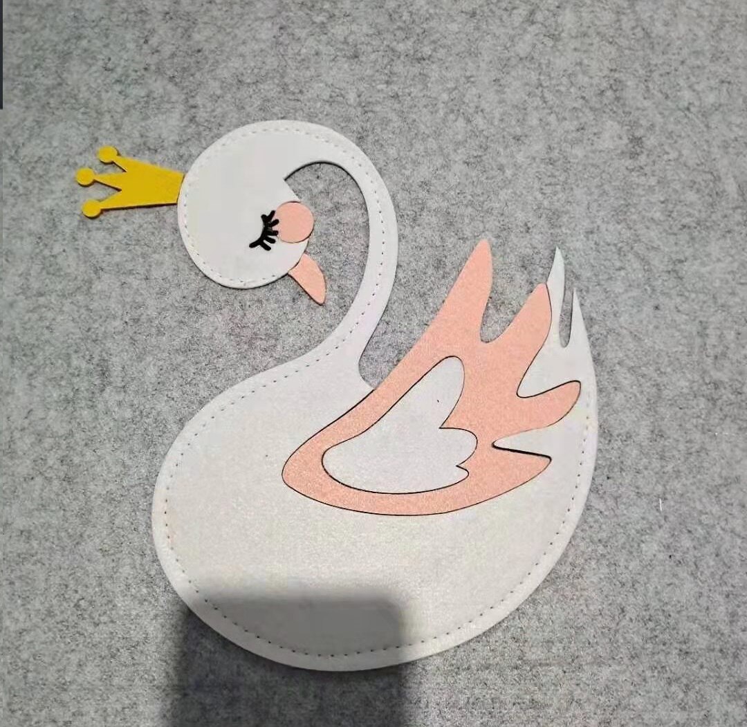 Kubus Vouwen Speelgoed Opbergdoos Kinderen Speelgoed Organizer Box Vilt Doek Stof Opslag Mand Voor Cartoon Animal Nursery Speelgoed Bakken: White swan